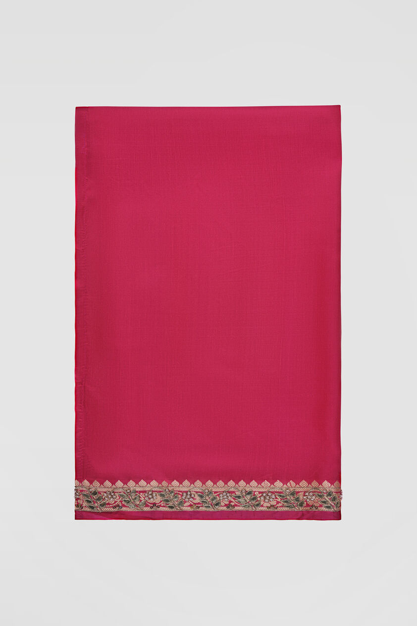 Harsika Handwoven Benarasi Gota Patti Silk Saree - Pink, Pink, image 5